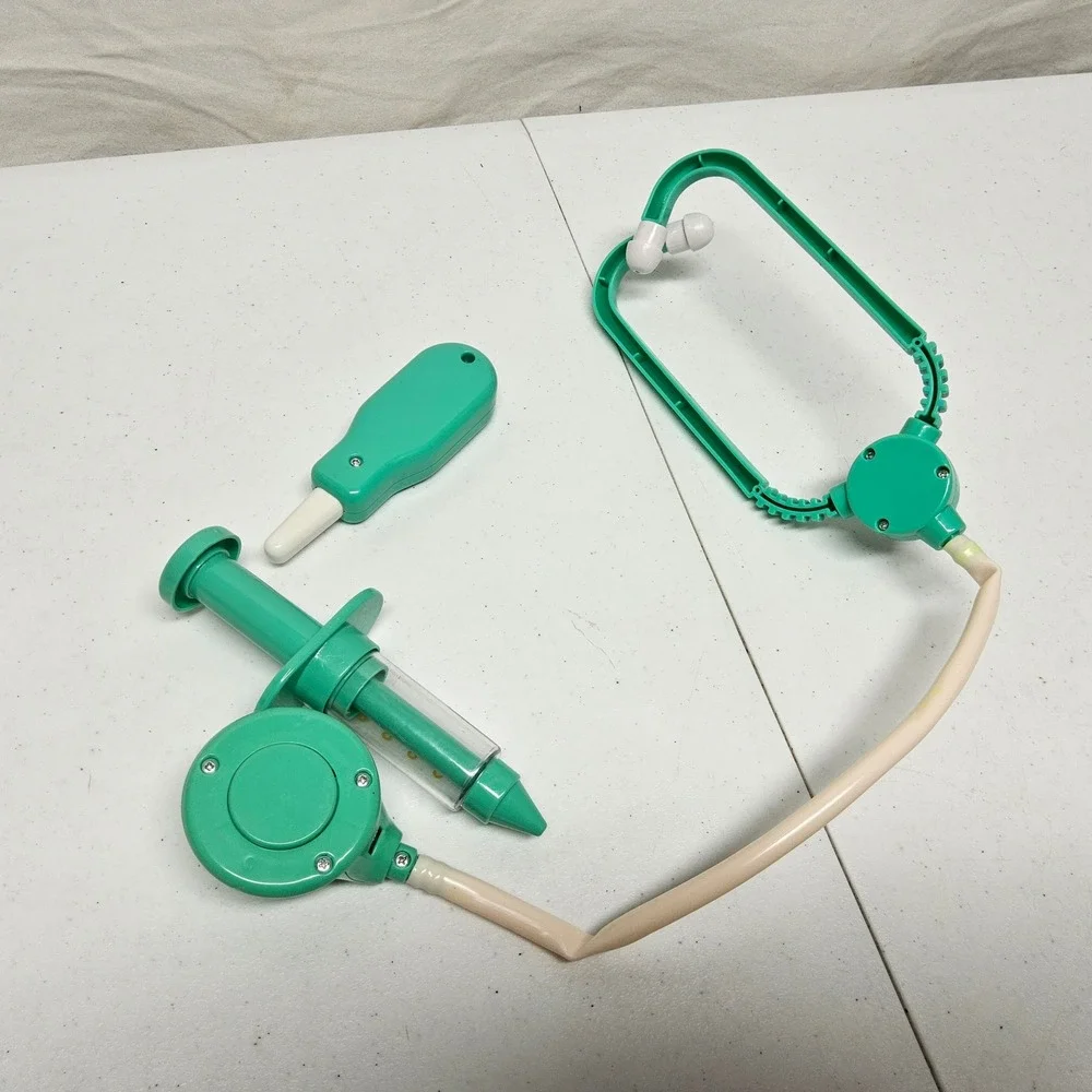 Little Tikes Toy Doctor Medical Kit KidsTeal Green Pretend Play Set Scrub Cap